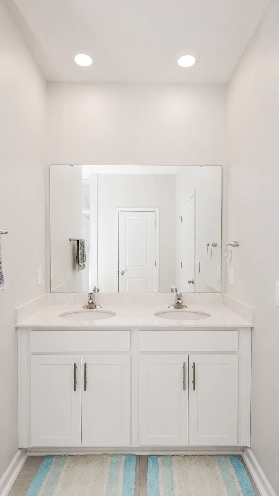 Double vanity in the primary bathroom at 222 Lothian